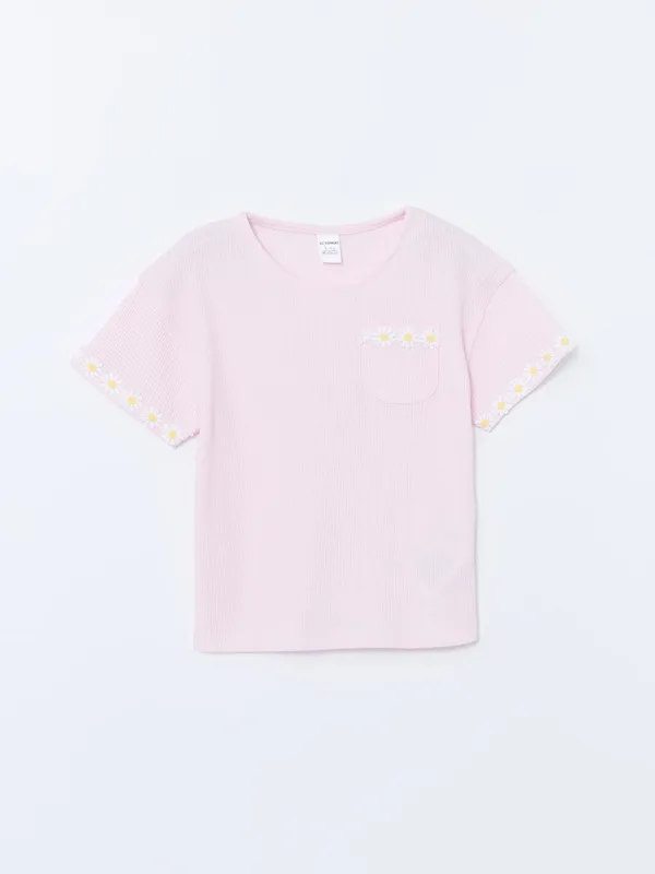 LCW-Kids-Blouse-pour-B233b233-Filles-en-Jersey-Brod233-Marguerite LCW Kids Blouse pour Bébé Filles en Jersey Brodé Marguerite Prix Bas