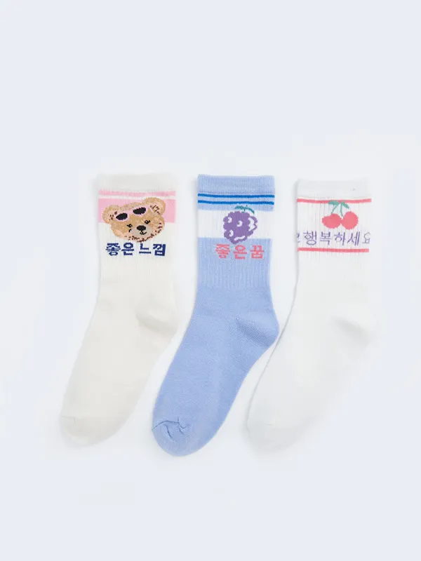 LCW-Kids-Chaussettes-de-Cheville-pour-Filles-192-Motifs-Lot-de-3-pi232ces Acheter Direct LCW Kids Chaussettes de Cheville pour Filles À Motifs Lot de 3 pièces