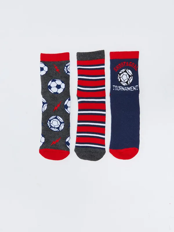 LCW-Kids-Chaussettes-de-cheville-224-motifs-pour-Gar231ons-Lot-de-3-pi232ces Offre Spéciale LCW Kids Chaussettes de cheville à motifs pour Garçons Lot de 3 pièces