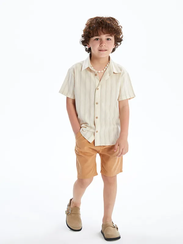 LCW-Kids-Chemise-et-Shorts-Ray233s-pour-Gar231ons---Lot-de-2 LCW Kids Chemise et Shorts Rayés pour Garçons - Lot de 2 Offre Exclusive
