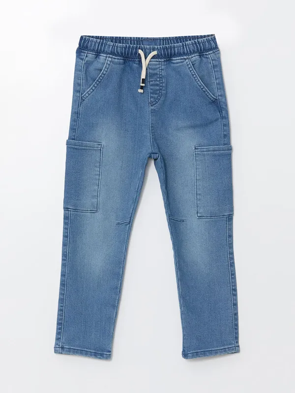 LCW-Kids-Jean-Basique-224-Taille-201lastiqu233e-pour-Gar231ons Vente Directe LCW Kids Jean Basique à Taille Élastiquée pour Garçons