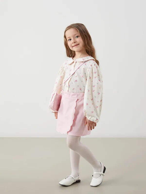 LCW-Kids-Jupe-Short-Fille-Brod233e-224-Taille-201lastiqu233e LCW Kids Jupe Short Fille Brodée à Taille Élastiquée Prix Bas