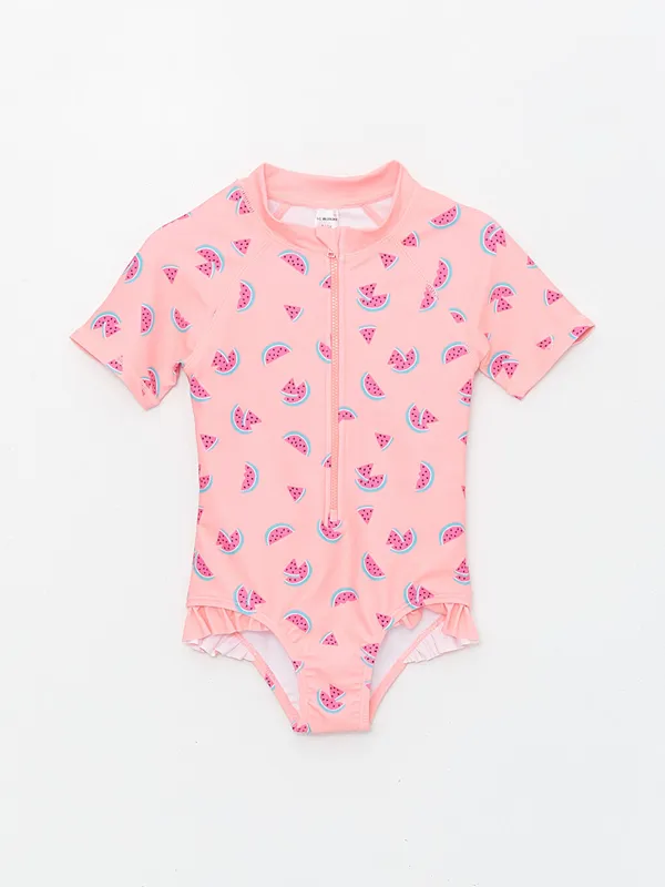 LCW-Kids-Maillot-de-bain-imprim233-224-manches-courtes-pour-b233b233s-filles Soldes LCW Kids Maillot de bain imprimé à manches courtes pour bébés filles