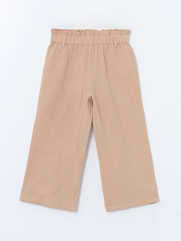 LCW-Kids-Pantalon-Basique-pour-Filles-avec-Taille-201lastiqu233e Promotion LCW Kids Pantalon Basique pour Filles avec Taille Élastiquée