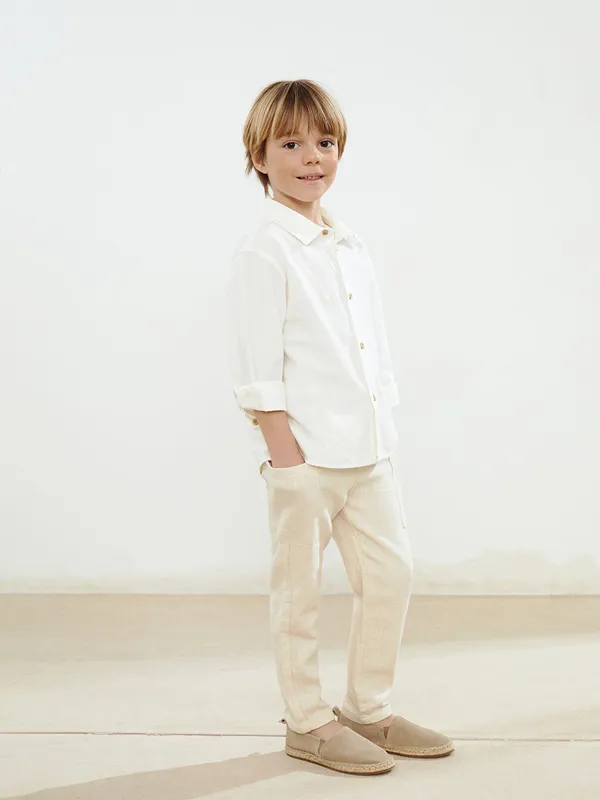 LCW-Kids-Pantalon-en-Lin-224-Taille-201lastiqu233e-pour-Gar231ons LCW Kids Pantalon en Lin à Taille Élastiquée pour Garçons Dernier Modèle