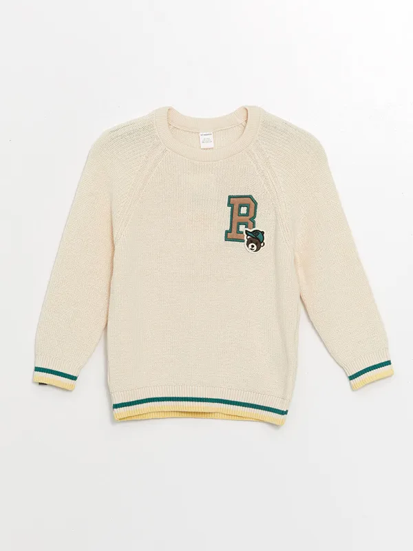 LCW-Kids-Pull-over-en-Tricot-224-Col-Rond-et-Manches-Longues-pour-Gar231ons-B233b233 Pas Cher LCW Kids Pull-over en Tricot à Col Rond et Manches Longues pour Garçons Bébé