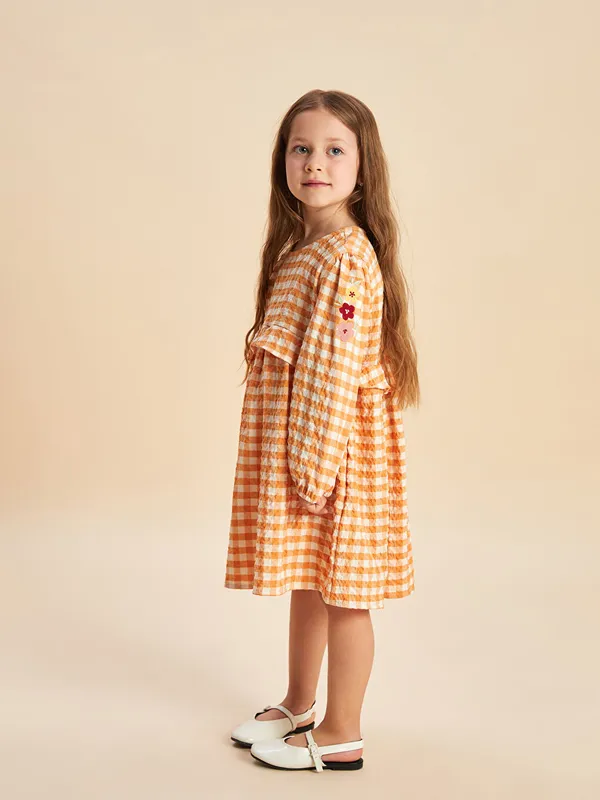LCW-Kids-Robe-Froiss233e-Col-Rond-pour-Filles LCW Kids Robe Froissée Col Rond pour Filles Meilleur Prix
