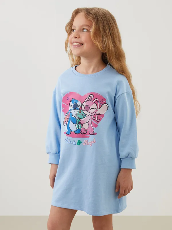 LCW-Kids-Robe-Imprim233e-Angel-Stitch-pour-Filles Livraison Gratuite LCW Kids Robe Imprimée Angel & Stitch pour Filles