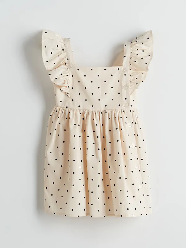 LCW-Kids-Robe-Imprim233e-en-Popeline-224-Volants-pour-Filles Top Vente LCW Kids Robe Imprimée en Popeline à Volants pour Filles