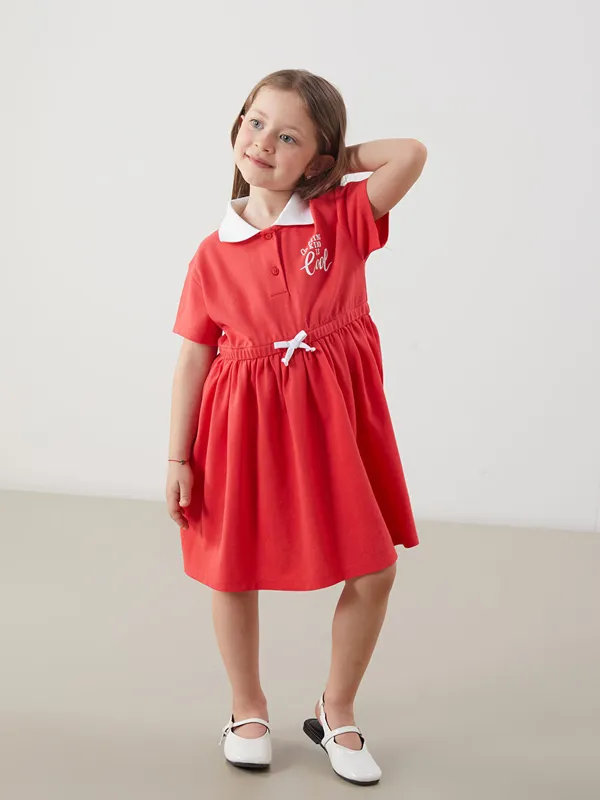 LCW-Kids-Robe-Piqu233-Col-Polo-pour-Filles LCW Kids Robe Piqué Col Polo pour Filles Super Prix