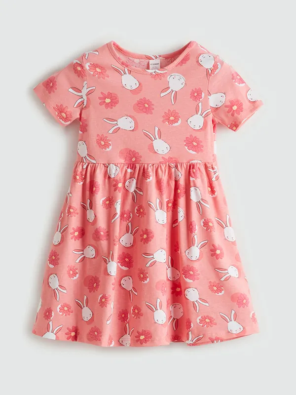 LCW-Kids-Robe-en-Jersey-Imprim233e-pour-Filles-224-Col-Rond Seulement Aujourd’hui LCW Kids Robe en Jersey Imprimée pour Filles à Col Rond