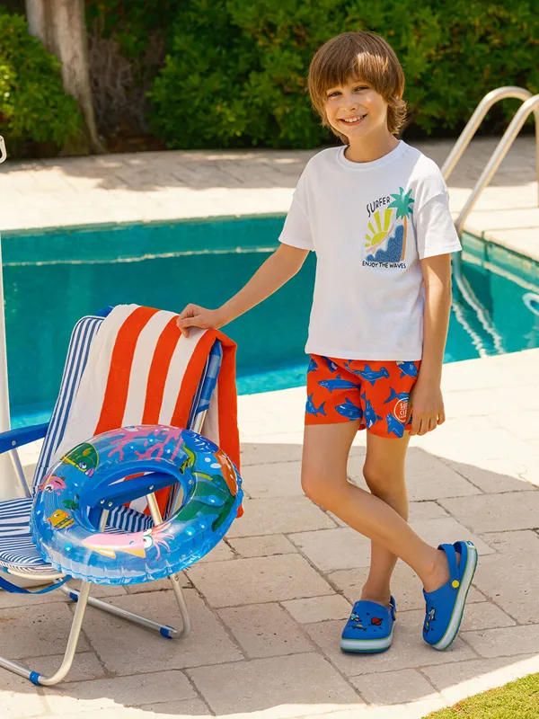 LCW-Kids-Shorts-de-bain-imprim233s-224-taille-233lastiqu233e-pour-gar231ons Produit De Marque LCW Kids Shorts de bain imprimés à taille élastiquée pour garçons