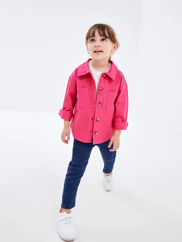 LCW-Kids-Surchemise-Basique-224-Manches-Longues-pour-Filles Acheter Direct LCW Kids Surchemise Basique à Manches Longues pour Filles