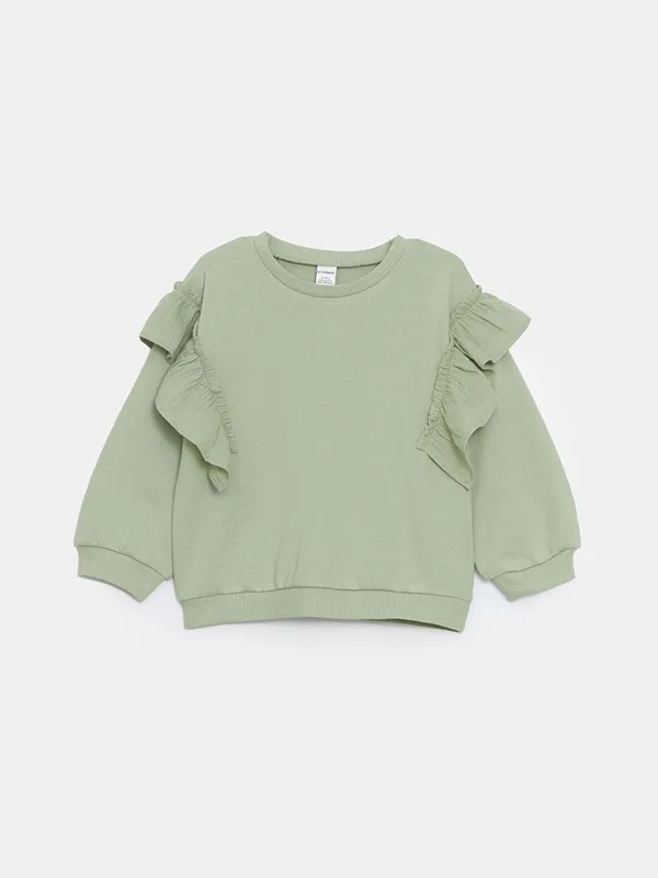 LCW-Kids-Sweat-shirt-pour-Filles-224-Volants-Col-Rond LCW Kids Sweat-shirt pour Filles à Volants Col Rond Achetez Aujourd’hui