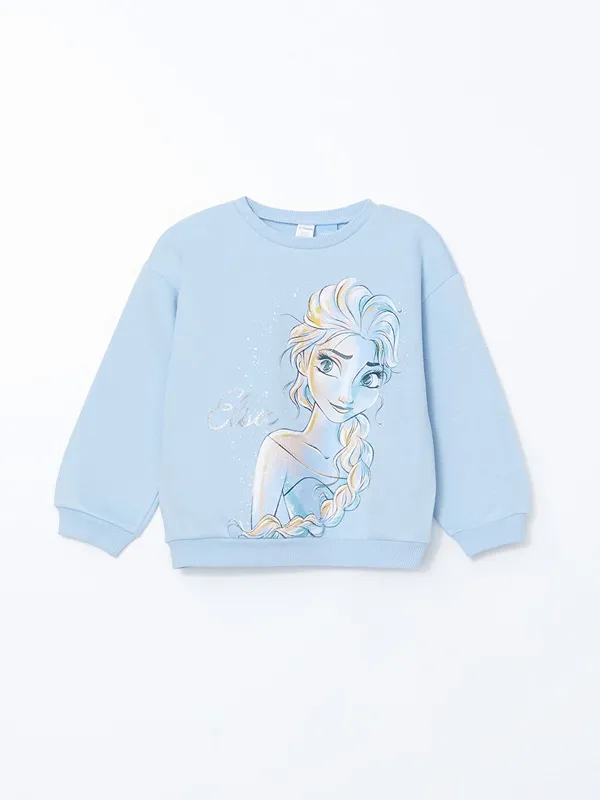 LCW-Kids-Sweat-shirt-pour-Filles-B233b233-Elsa-Imprim233-224-Col-Rond Original LCW Kids Sweat-shirt pour Filles Bébé Elsa Imprimé à Col Rond