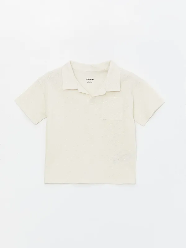LCW-Kids-T-Shirt-B233b233-Gar231ons-Basique-Col-Roul233-Manches-Courtes Exclusif LCW Kids T-Shirt Bébé Garçons Basique Col Roulé Manches Courtes