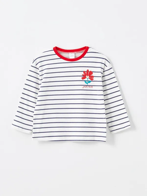 LCW-Kids-T-shirt-224-Manches-Longues-Ray233-pour-Filles-avec-Col-Rond Solde LCW Kids T-shirt à Manches Longues Rayé pour Filles avec Col Rond