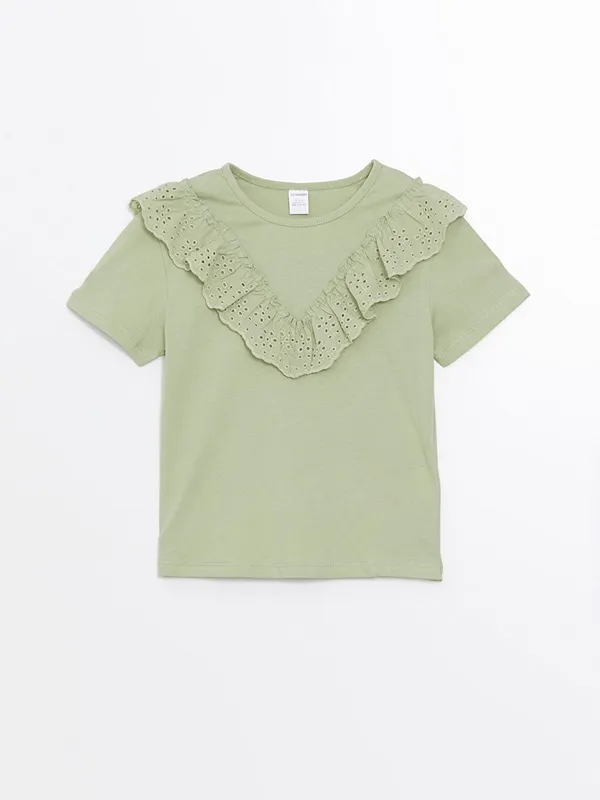 LCW-Kids-T-shirt-Basique-pour-B233b233-Filles-224-Manches-Courtes-et-Col-Rond Soldes LCW Kids T-shirt Basique pour Bébé Filles à Manches Courtes et Col Rond