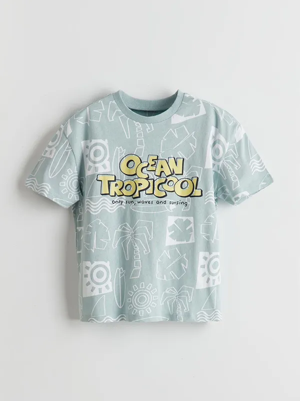 LCW-Kids-T-shirt-en-Jersey-Imprim233-224-Col-Rond-pour-Gar231ons Prix Promo LCW Kids T-shirt en Jersey Imprimé à Col Rond pour Garçons
