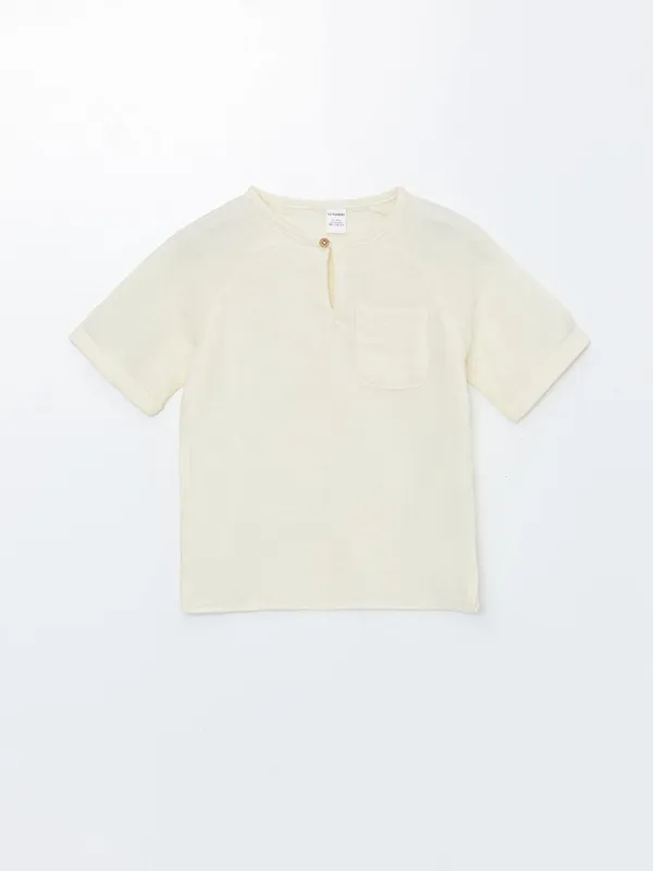 LCW-Kids-T-shirt-pour-B233b233-Gar231ons-224-Manches-Courtes-avec-Col-Rond Exclusif LCW Kids T-shirt pour Bébé Garçons à Manches Courtes avec Col Rond