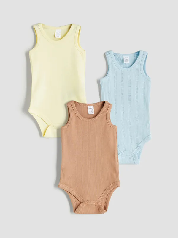 LCW-baby-Body-B233b233-Basique-224-Boutons-Pression-pour-Gar231ons-Lot-de-3 Jusqu’à Épuisement Des Stocks LCW baby Body Bébé Basique à Boutons-Pression pour Garçons Lot de 3