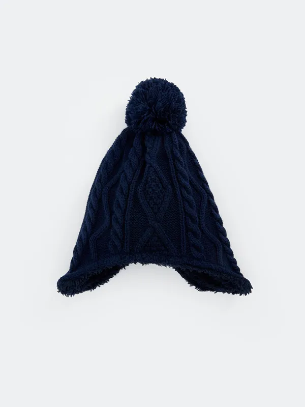 LCW-baby-Bonnet-en-Tricot-pour-B233b233-Gar231on-avec-Pompon LCW baby Bonnet en Tricot pour Bébé Garçon avec Pompon Prix Réduit