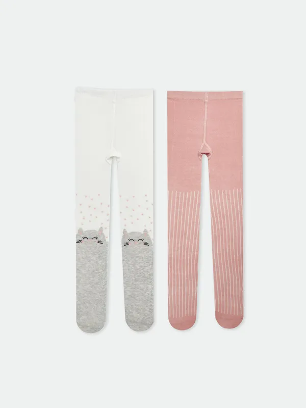 LCW-baby-Collants-Imprim233s-pour-Filles-B233b233-Lot-de-2 LCW baby Collants Imprimés pour Filles Bébé Lot de 2 Dernière Chance