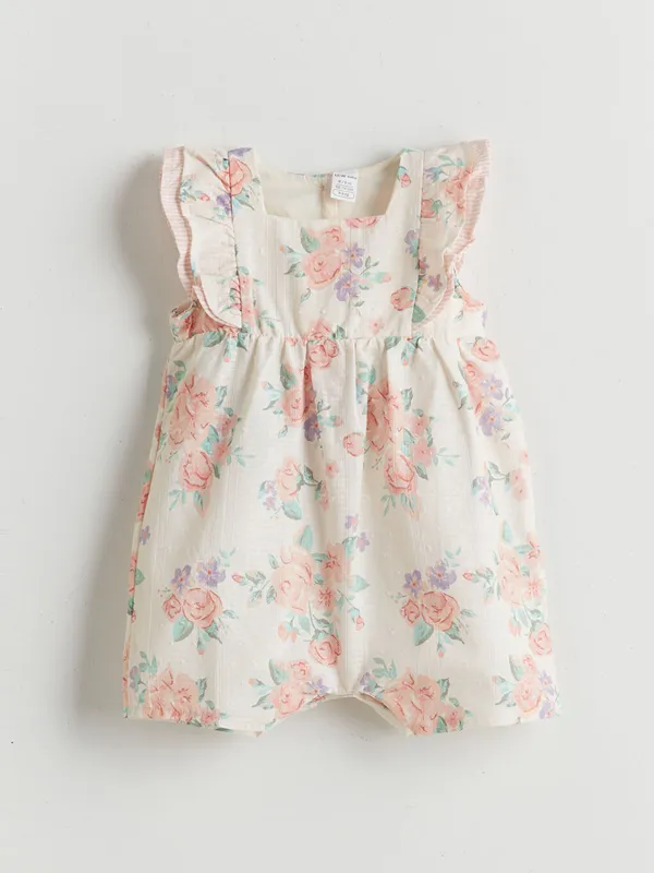 LCW-baby-Combinaison-B233b233-Fille-224-Fleurs-et-Col-Carr233 Meilleur Prix LCW baby Combinaison Bébé Fille à Fleurs et Col Carré