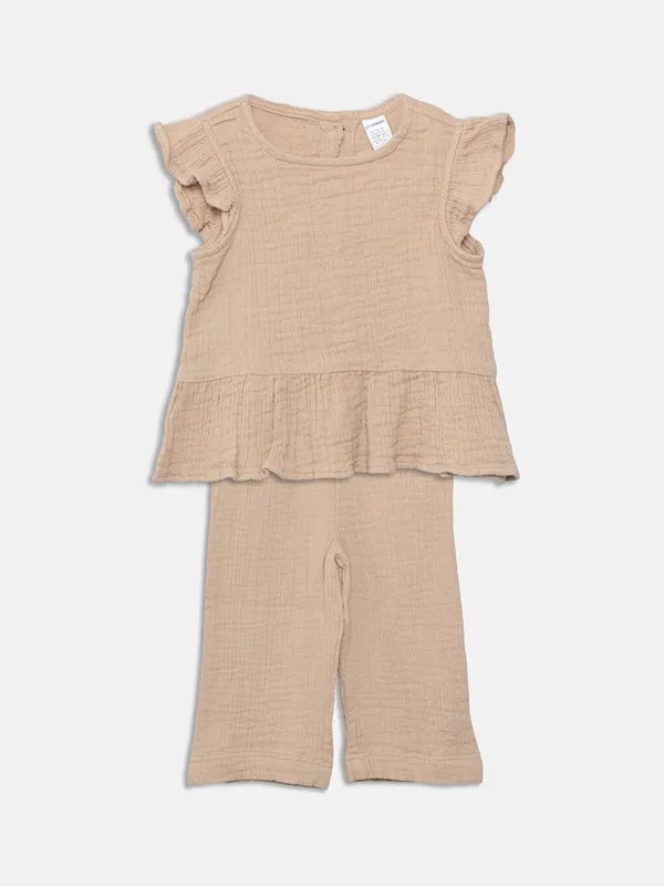 LCW-baby-Ensemble-Fille-224-Col-Rond-et-Manches-Courtes Dernier Modèle LCW baby Ensemble Fille à Col Rond et Manches Courtes