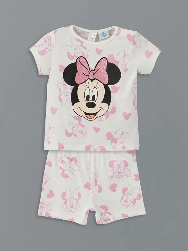 LCW-baby-Ensemble-Pyjama-Court-Imprim233-Minnie-Mouse-pour-Filles-B233b233 LCW baby Ensemble Pyjama Court Imprimé Minnie Mouse pour Filles Bébé Garantie Incluse