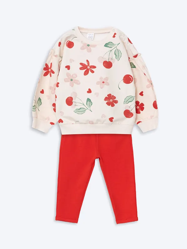 LCW-baby-Ensemble-Sweat-Shirt-et-Leggings-B233b233-Fille-Floral-Col-Rond-2-Pi232ces LCW baby Ensemble Sweat-Shirt et Leggings Bébé Fille Floral Col Rond 2 Pièces Commander Vite