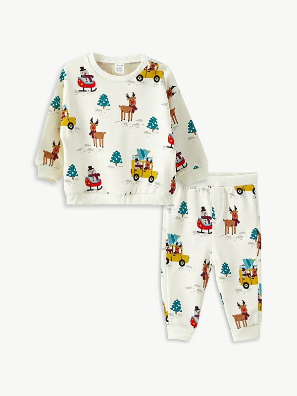 LCW-baby-Ensemble-Sweat-Shirt-et-Pantalon-Imprim233-B233b233-Gar231ons-224-Manches-Longues-et-Col-Rond-Lot-de-2 Réduction LCW baby Ensemble Sweat-Shirt et Pantalon Imprimé Bébé Garçons à Manches Longues et Col Rond Lot de 2