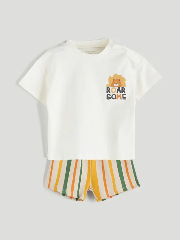 LCW-baby-Ensemble-T-Shirt-et-Short-Imprim233-B233b233-Gar231ons-Mignon-Lot-de-2 Acheter Direct LCW baby Ensemble T-Shirt et Short Imprimé Bébé Garçons Mignon (Lot de 2)