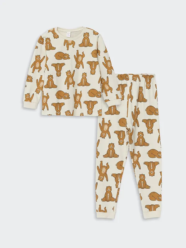 LCW-baby-Ensemble-de-Pyjama-pour-B233b233-Gar231ons-224-Manches-Longues-Col-Rond-Imprim233 LCW baby Ensemble de Pyjama pour Bébé Garçons à Manches Longues Col Rond Imprimé Top Vente