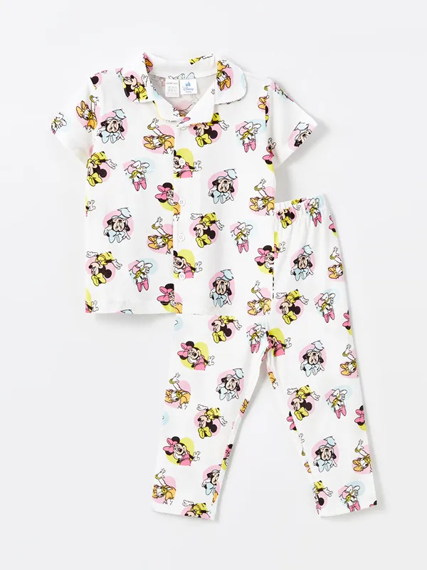 LCW-baby-Ensemble-de-Pyjama-pour-Filles-B233b233-224-Col-Polo-224-Manches-Courtes-Imprim233-Minnie-Mouse Achat Immédiat LCW baby Ensemble de Pyjama pour Filles Bébé à Col Polo à Manches Courtes Imprimé Minnie Mouse