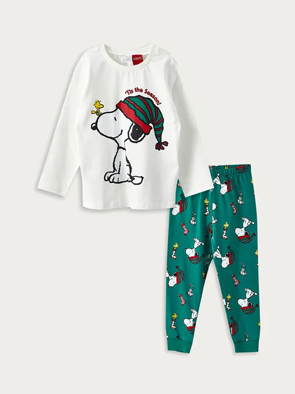 LCW-baby-Ensemble-de-pyjama-b233b233-gar231on-imprim233-Snoopy-224-manches-longues-col-rond LCW baby Ensemble de pyjama bébé garçon imprimé Snoopy à manches longues col rond Remise