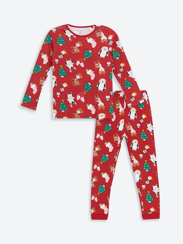 LCW-baby-Ensemble-de-pyjama-de-No235l-224-col-rond-pour-b233b233s-filles Meilleure Qualité LCW baby Ensemble de pyjama de Noël à col rond pour bébés filles