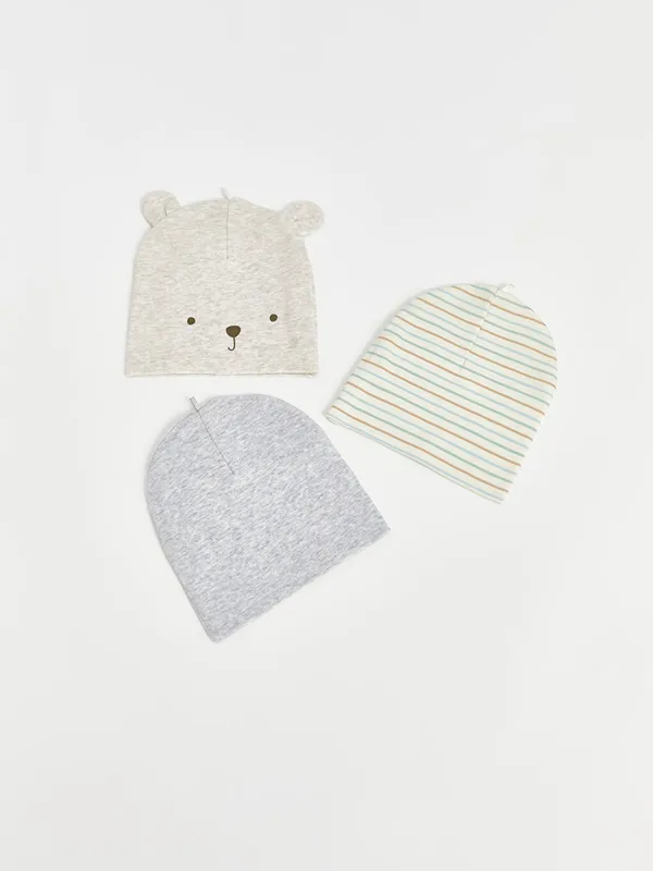 LCW-baby-Lot-de-3-Bonnets-Imprim233s-pour-B233b233-Gar231ons LCW baby Lot de 3 Bonnets Imprimés pour Bébé Garçons Vente Directe