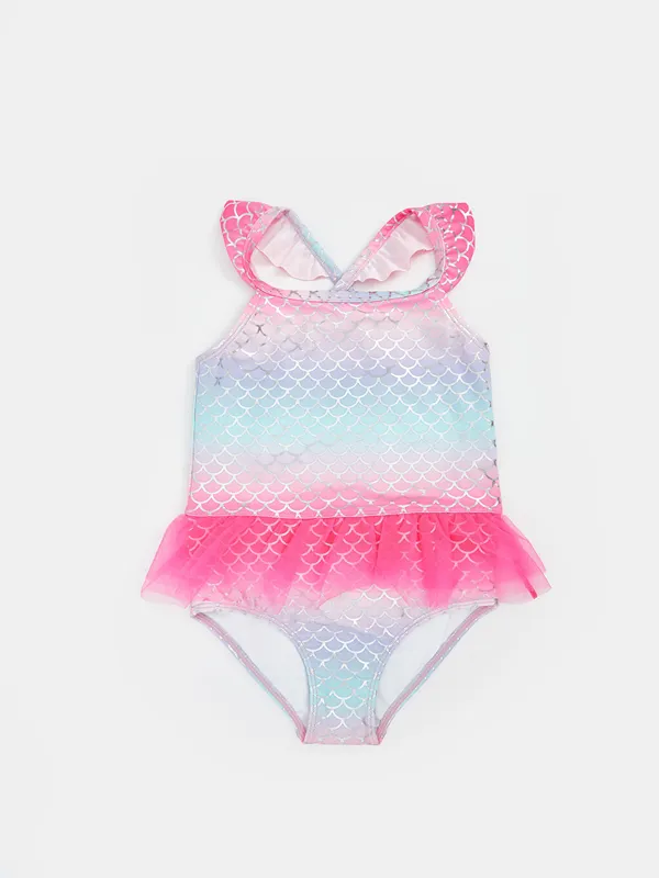LCW-baby-Maillot-de-Bain-Imprim233-en-Tulle-pour-Filles Marque LCW baby Maillot de Bain Imprimé en Tulle pour Filles