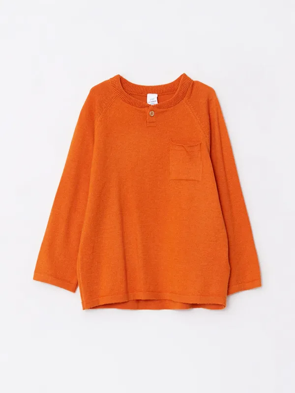LCW-baby-Pull-over-Tricot-Basique-B233b233-Gar231on-224-Manches-Longues-Col-Rond Produit De Marque LCW baby Pull-over Tricot Basique Bébé Garçon à Manches Longues Col Rond
