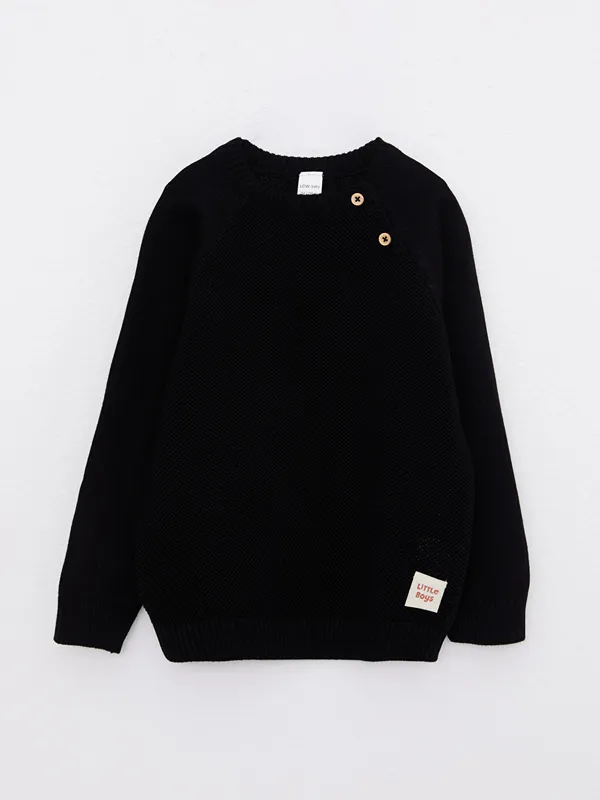 LCW-baby-Pull-over-en-Tricot-224-Motifs-pour-Gar231on-B233b233-avec-Col-Rond LCW baby Pull-over en Tricot à Motifs pour Garçon Bébé avec Col Rond Bon Plan