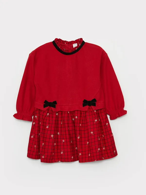 LCW-baby-Robe-224-Col-Chemin233e-et-Manches-Longues-pour-B233b233s-Filles Offre Du Jour LCW baby Robe à Col Cheminée et Manches Longues pour Bébés Filles