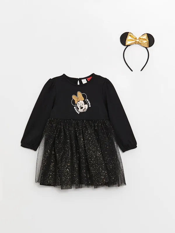 LCW-baby-Robe-224-Manches-Longues-Col-Rond-Imprim233e-Minnie-Mouse-pour-B233b233-Fille-et-Couronne-Lot-de-2 LCW baby Robe à Manches Longues Col Rond Imprimée Minnie Mouse pour Bébé Fille et Couronne Lot de 2 Bon Plan