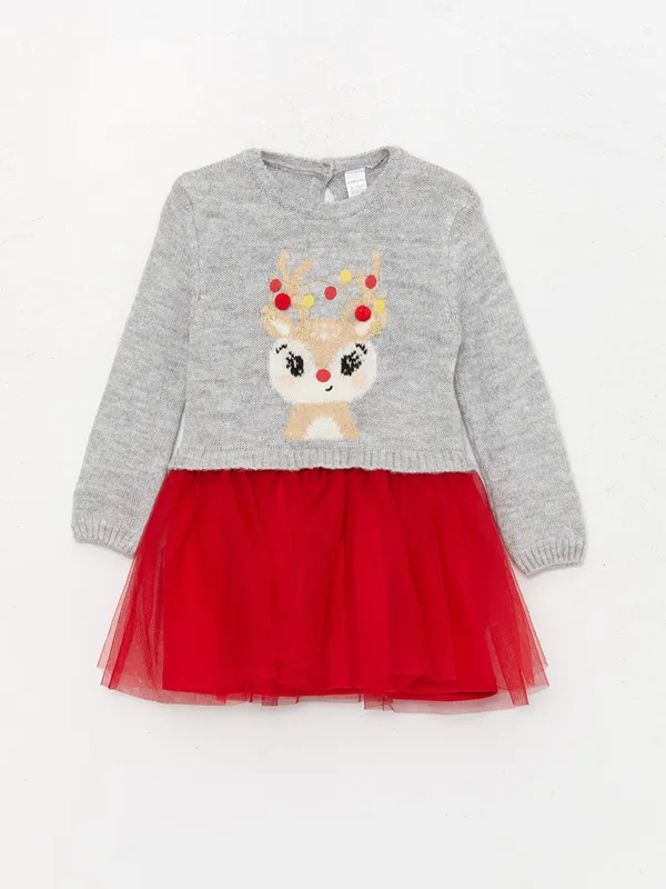 LCW-baby-Robe-224-Manches-Longues-Imprim233e-pour-B233b233s-Filles-Col-Rond Achetez Aujourd’hui LCW baby Robe à Manches Longues Imprimée pour Bébés Filles Col Rond