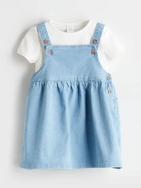 LCW-baby-Robe-en-Jean-et-Blouse-pour-B233b233-Filles-Lot-de-2 LCW baby Robe en Jean et Blouse pour Bébé Filles, Lot de 2 Top Vente