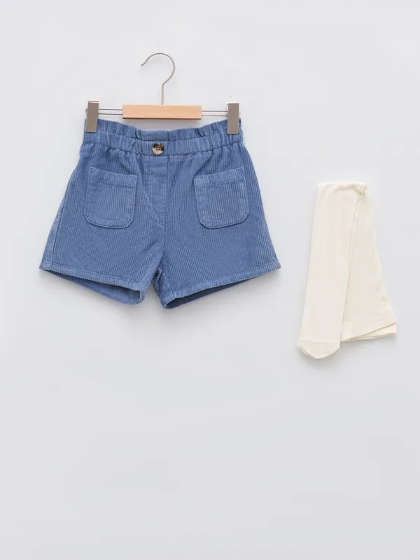 LCW-baby-Shorts-en-Velours-Basique-224-Taille-201lastique-pour-B233b233-Fille-et-Collants-Lot-de-2 LCW baby Shorts en Velours Basique à Taille Élastique pour Bébé Fille et Collants Lot de 2 Marque