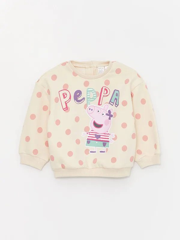 LCW-baby-Sweat-Shirt-B233b233-Fille-Peppa-Pig-Imprim233-Col-Rond-Manches-Longues LCW baby Sweat-Shirt Bébé Fille Peppa Pig Imprimé Col Rond Manches Longues En Vogue