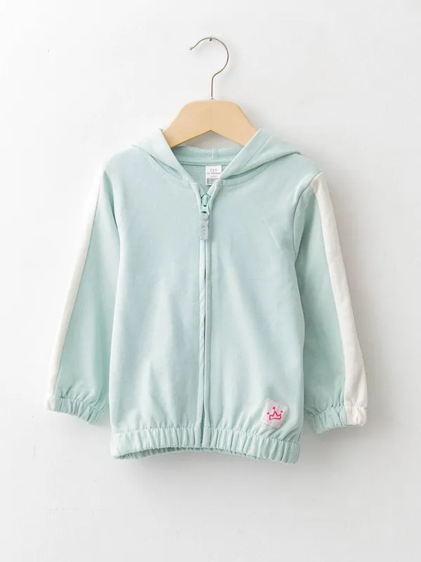 LCW-baby-Sweatshirt-Zipp233-192-Capuche-Manches-Longues-Basique-B233b233-Fille Haute Qualité LCW baby Sweatshirt Zippé À Capuche Manches Longues Basique Bébé Fille