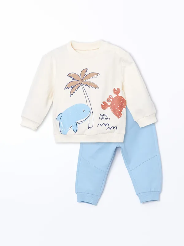LCW-baby-Sweatshirt-et-Bas-de-Surv234tement-Imprim233s-pour-B233b233-Gar231ons-224-Col-Rond---Lot-de-2 LCW baby Sweatshirt et Bas de Survêtement Imprimés pour Bébé Garçons à Col Rond - Lot de 2 Livraison Gratuite