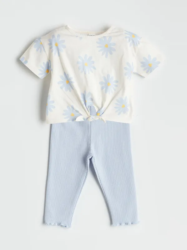 LCW-baby-T-shirt-et-Collants-Floraux-pour-B233b233s-Filles-224-Col-Rond---Lot-de-2 LCW baby T-shirt et Collants Floraux pour Bébés Filles à Col Rond - Lot de 2 Remise